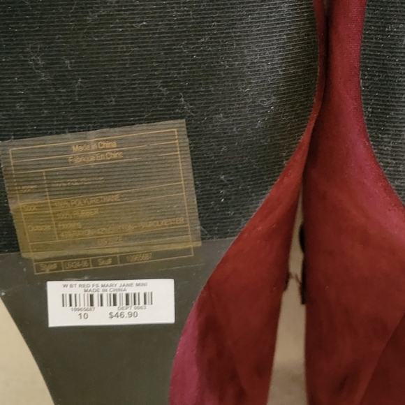 Torrid Burgandy Suede Mary Jane Platform Wedge Heels Size 10W Brand New with box - Picture 15 of 16